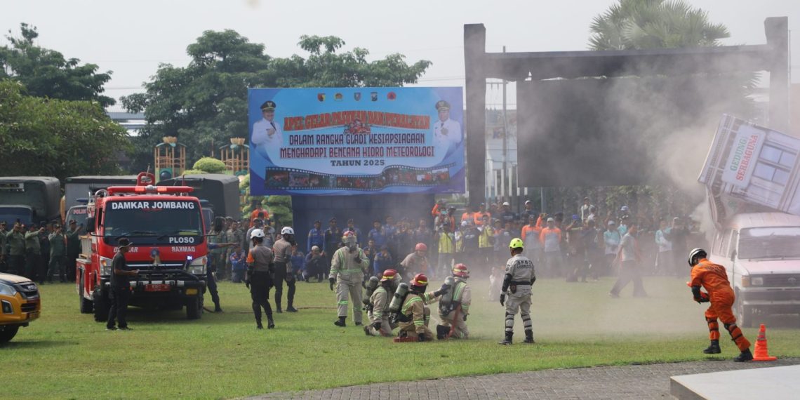 Apel Kesiapsiagaan Bencana, Bupati Jombang Tegaskan Pentingnya Mitigasi Hidrometeorologi
