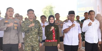 Wali Kota Kediri Ikuti Panen Raya dan Pengumuman Swasembada Pangan Nasional Bersama Presiden RI