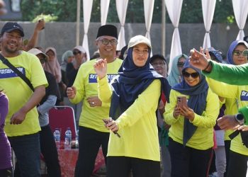 Wakil Wali Kota Kediri Hadiri Senam Bersama Warga Setonopande
