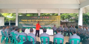 Dukung TMMD ke-127, Satpol PP Kabupaten Kediri Perkuat Peran Satlinmas Jadi Relawan Siaga Bencana