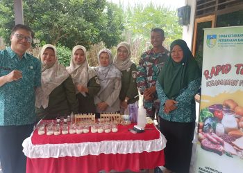 Cegah Pangan Berbahaya, Warga Desa Gadungan Dibekali Teknik Tes Cepat Makanan di Lokasi TMMD