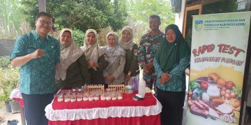 Cegah Pangan Berbahaya, Warga Desa Gadungan Dibekali Teknik Tes Cepat Makanan di Lokasi TMMD