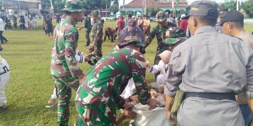 Wujud Kemanunggalan TNI-Rakyat, Ratusan Personel Gabungan Siap Sukseskan TMMD ke-127 di Puncu Kediri
