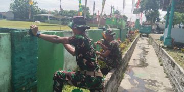 Sambut Ramadan 1447 H, Satgas TMMD ke-127 Percantik Masjid Baitul Huda di Desa Gadungan