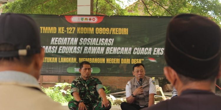 TMMD ke-127: BPBD Kediri Bekali Warga Puncu Mitigasi Bencana Cuaca Ekstrem