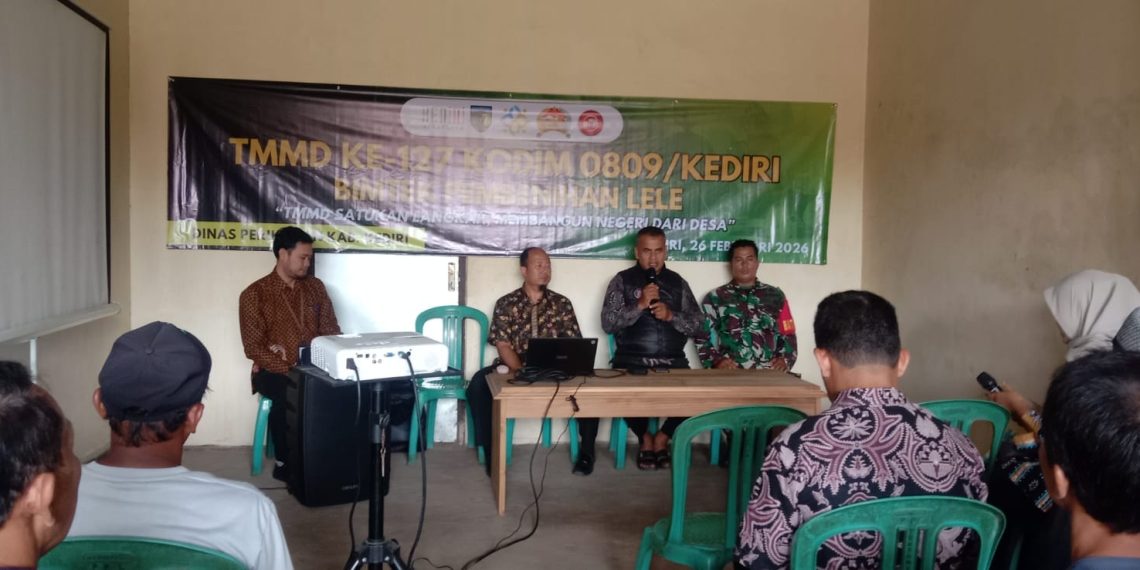 TMMD ke-127 Kediri: Gandeng Dinas Perikanan, Satgas Perkuat Kapasitas Pembudidaya Lele di Puncu