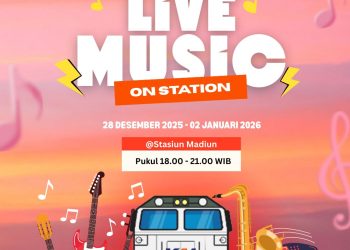 KAI Daop 7 Madiun Hadirkan Live Music di Stasiun Saat Nataru