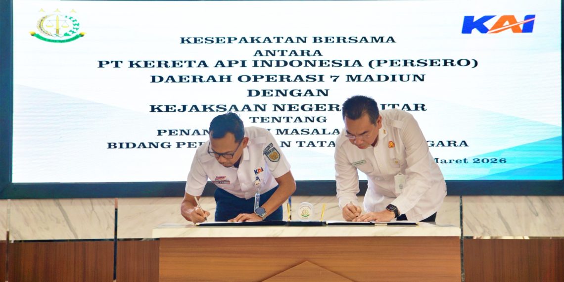 Perkuat Aspek Hukum dan Tata Kelola Aset, KAI Daop 7 Madiun Jalin Kerja Sama dengan Kejari Blitar