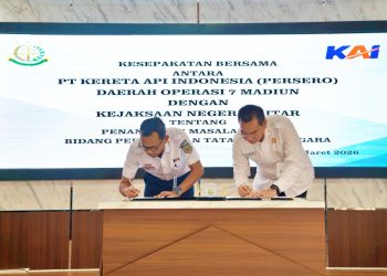 Perkuat Aspek Hukum dan Tata Kelola Aset, KAI Daop 7 Madiun Jalin Kerja Sama dengan Kejari Blitar