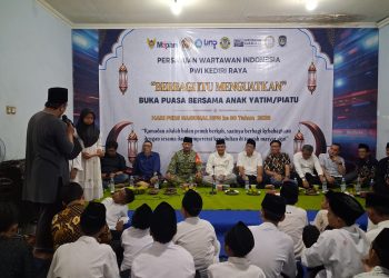Peringati HPN 2026, PWI Kediri Raya Santuni Ratusan Anak Yatim: Berbagi itu Menguatkan