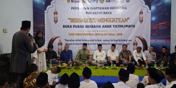 Peringati HPN 2026, PWI Kediri Raya Santuni Ratusan Anak Yatim: Berbagi itu Menguatkan