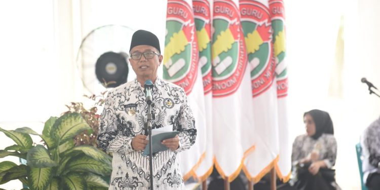 Halal Bihalal PGRI Kota Kediri, Gus Qowim: Guru Adalah Ujung Tombak Pencetak Generasi Bangsa