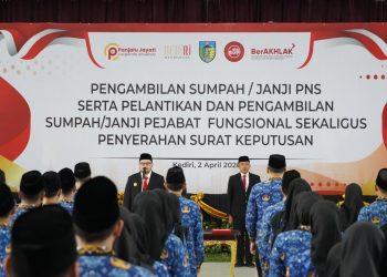 Lantik 156 PNS Baru, Mas Dhito Ingatkan Integritas: Kalau Pimpinan Salah Harus Berani Bilang Tidak