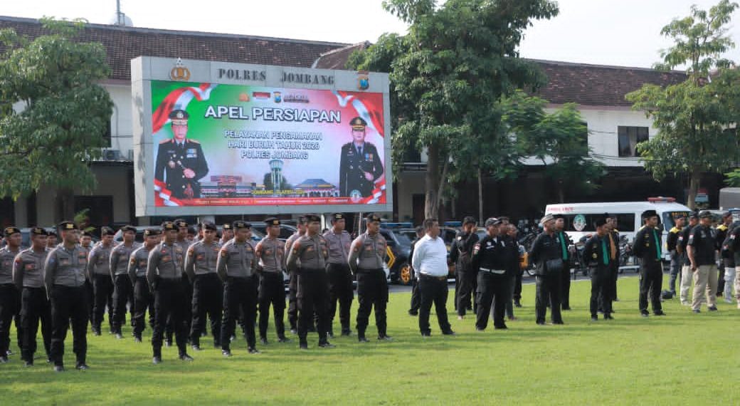 Perkuat Sinergi Keamanan, Polres Jombang Gelar Apel Akbar Sabuk Kamtibmas