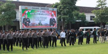 Perkuat Sinergi Keamanan, Polres Jombang Gelar Apel Akbar Sabuk Kamtibmas