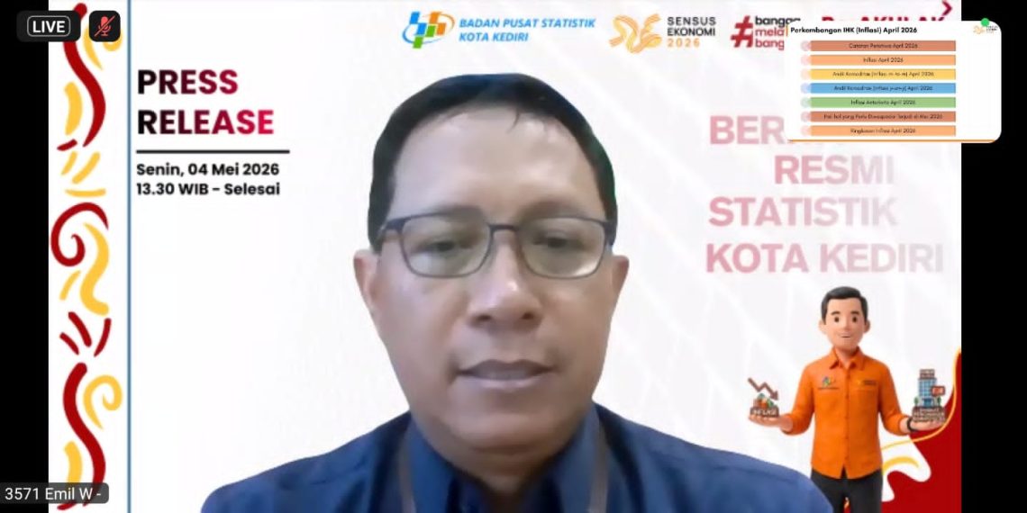 Kota Kediri Alami Deflasi 0,12 Persen pada April 2026