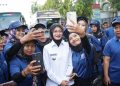 Mbak Wali Berangkatkan 1.100 Pekerja Hadiri Peresmian Museum Marsinah di Nganjuk
