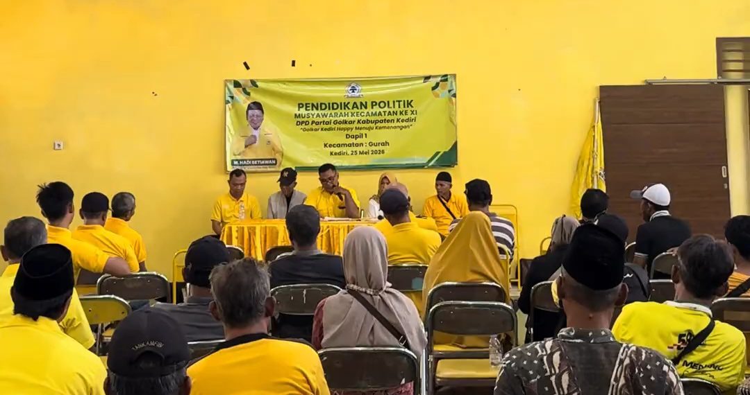 Hasil Muscam Golkar Kabupaten Kediri Dapil 1 dan 2, Ini Daftar Ketua PK Terpilih