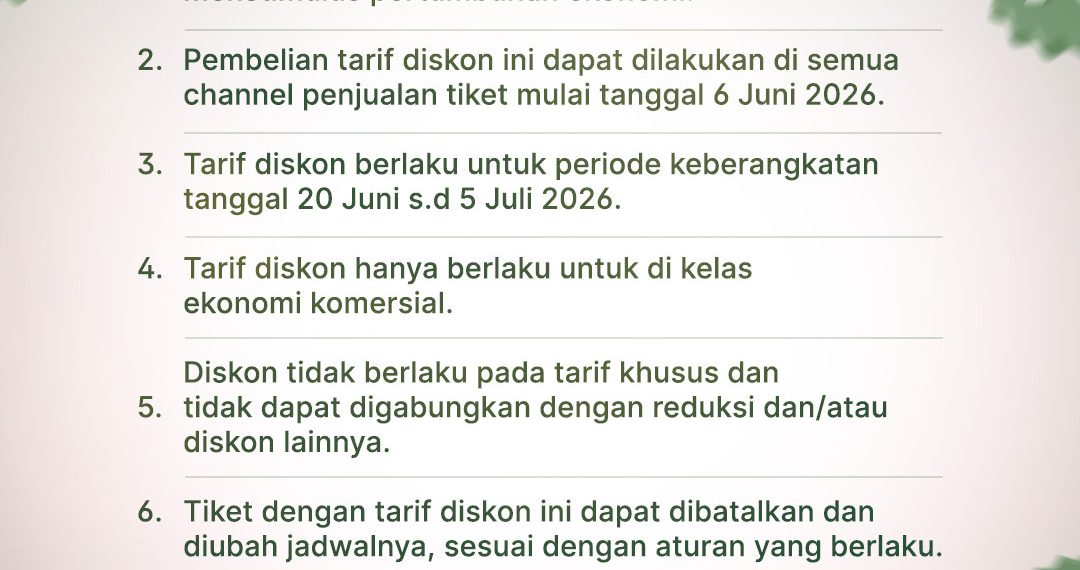 Libur Sekolah 2026, KAI Daop 7 Madiun Beri Diskon Tiket Kereta Ekonomi Komersial 30 Persen
