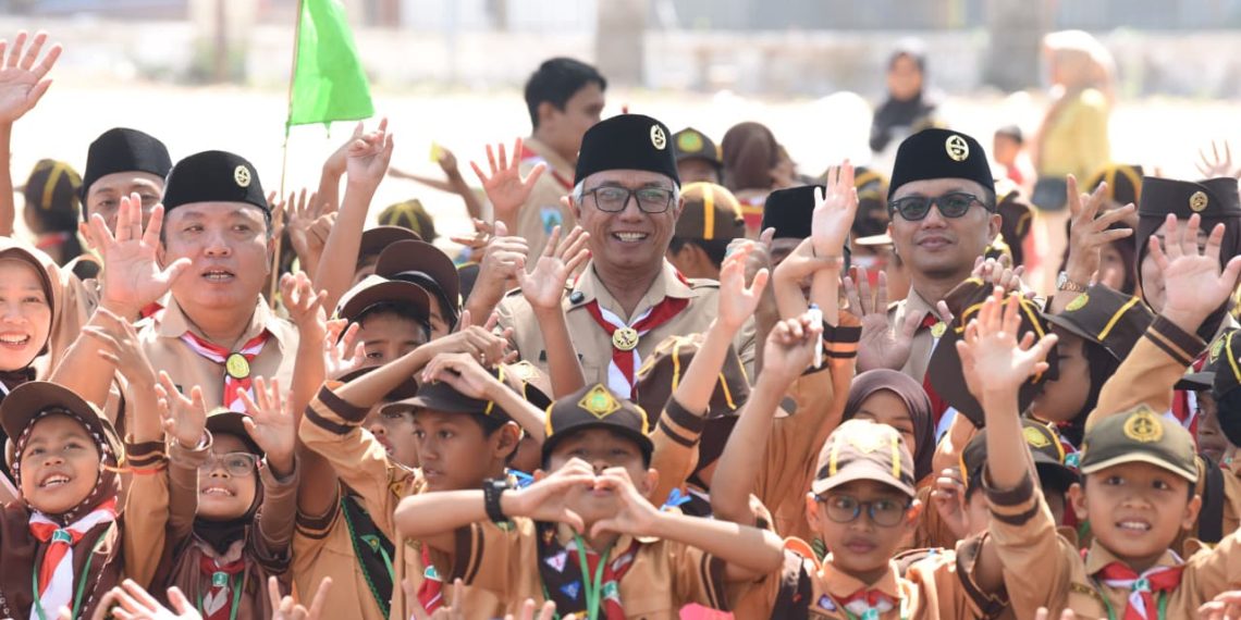Ratusan Pramuka Siaga Padati Lapangan Manisrenggo, Gus Qowim Buka Pesta Siaga Kwarran Kota Kediri