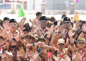 Ratusan Pramuka Siaga Padati Lapangan Manisrenggo, Gus Qowim Buka Pesta Siaga Kwarran Kota Kediri