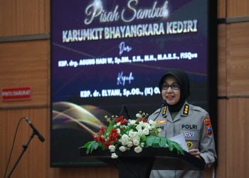 Pisah Sambut Karumkit Bhayangkara Kediri, Kombes Pol dr Elyani Resmi Gantikan Kombes Pol drg Agung Hadi Wijanarko