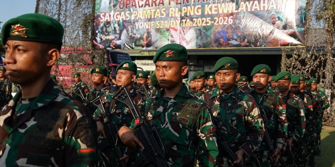 450 Prajurit Yonif 521/Dadaha Yodha Pulang Tugas dari Perbatasan Papua Nugini dengan Formasi Utuh
