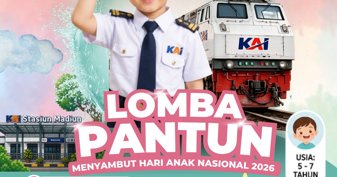 Sambut Hari Anak Nasional, KAI Daop 7 Madiun Gelar Lomba Pantun untuk Anak Usia 5-7 Tahun