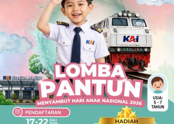 Sambut Hari Anak Nasional, KAI Daop 7 Madiun Gelar Lomba Pantun untuk Anak Usia 5-7 Tahun