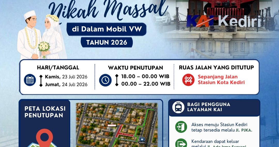 Ada Acara Rekor MURI di Kota Kediri, KAI Daop 7 Imbau Calon Penumpang Datang Lebih Awal ke Stasiun