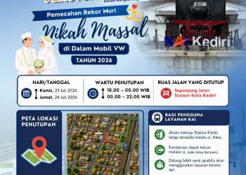 Ada Acara Rekor MURI di Kota Kediri, KAI Daop 7 Imbau Calon Penumpang Datang Lebih Awal ke Stasiun
