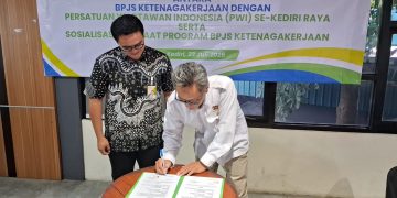 PWI Kediri Raya dan BPJS Ketenagakerjaan Jalin Kerja Sama Perlindungan Jurnalis