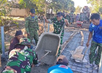 Dukung Mobilitas Warga, Kodim 0809/Kediri Bangun Jembatan Perintis Garuda Merah Putih di Ngancar