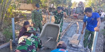 Dukung Mobilitas Warga, Kodim 0809/Kediri Bangun Jembatan Perintis Garuda Merah Putih di Ngancar