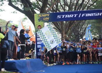 Wali Kota Kediri Berangkatkan Ratusan Peserta KNPI Run 2026 di Tirtayasa Park