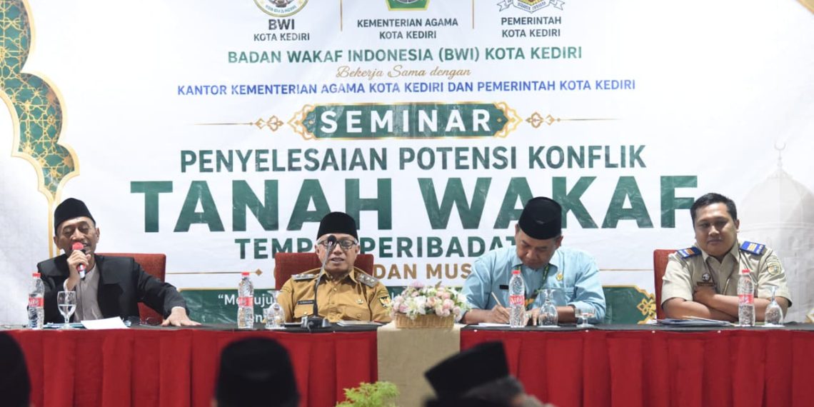 BWI Kota Kediri Gelar Seminar Penyelesaian Konflik Tanah Wakaf, Gus Qowim Tekankan Pentingnya Legalitas