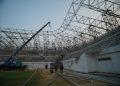 Masuki Tahap Tiga, Pemasangan Rangka Atap Stadion Gelora Daha Jayati Dikebut