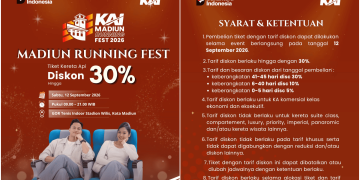 KAI Beri Diskon Tiket Hingga 30 Persen Semarakkan Madiun Running Fest 2026