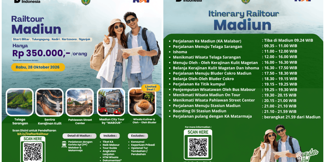 KAI Daop 7 Madiun Buka Program Wisata Open Trip Rail Tour Madiun Tarip Rp350 Ribu