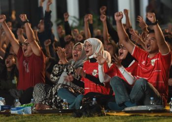 Nobar Final FIFA ASEAN Cup 2026 di Balai Kota Kediri, Warga Riuh Rayakan Kemenangan Timnas Indonesia