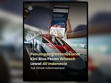 Penumpang Internasional Kini Bisa Pesan Tiket Kereta Cepat Whoosh Lewat Platform All Indonesia