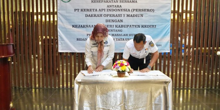 KAI Daop 7 Madiun Gandeng Kejari Kabupaten Kediri Tangani Masalah Hukum dan Amankan Aset Negara
