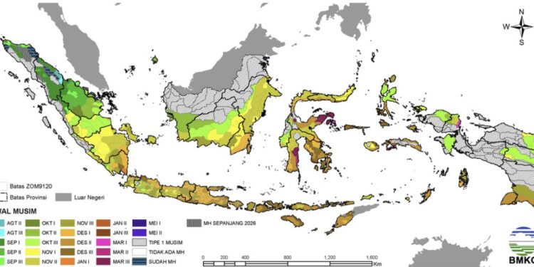 Awal Musim Hujan di Jawa Timur Diprediksi Mundur Hingga Desember 2026